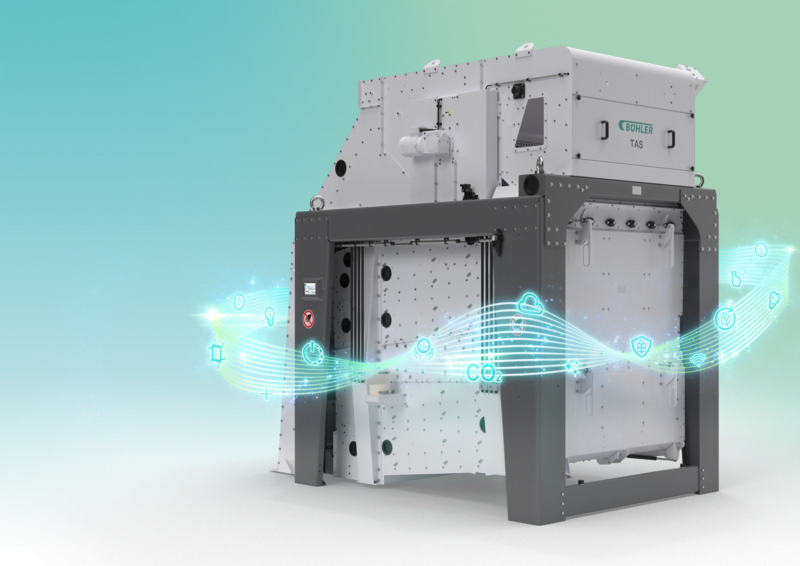 A new version of Bühler's industry-leading TAS cleaner is launched. Bühler, industry-leading, new version, TAS cleaner Food and Beverage Business