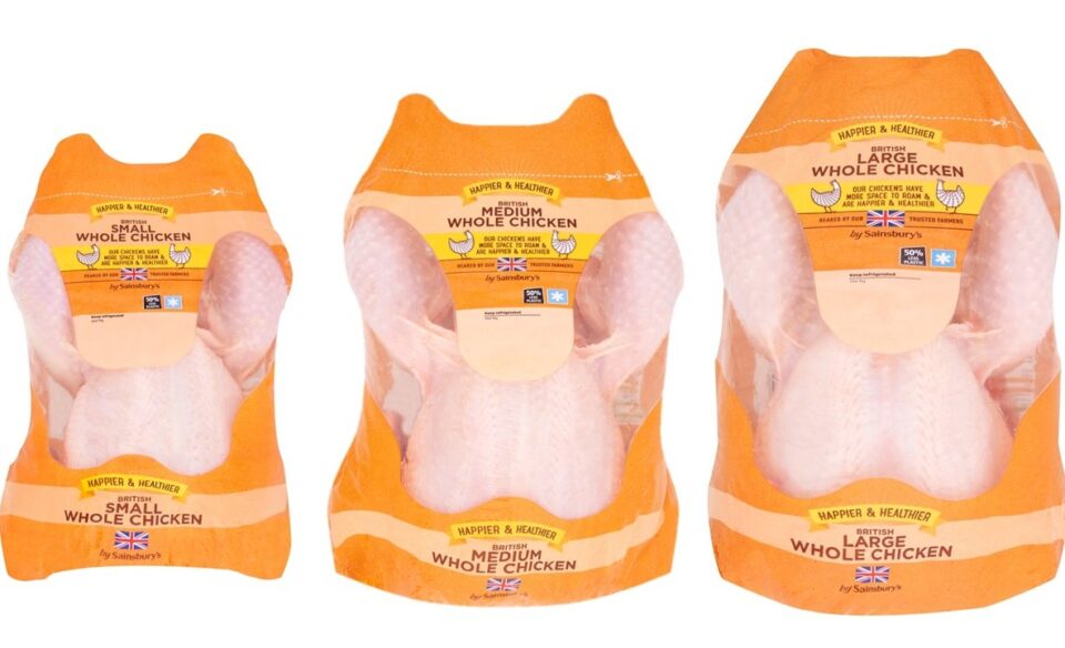 Whole Chicken Range of Sainsbury's to Be Stripped of 140 Tonnes of Plastic Food and Beverage Business