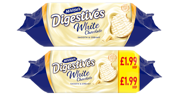 Shelves now stocked with McVitie's White Chocolate biscuits biscuits, chocolate, hit the shelves, McVitie's, Shelves, stocked, White, White Chocolate Food and Beverage Business