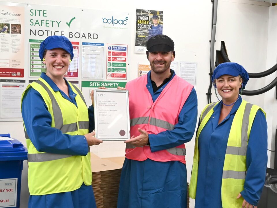 Colpac Receives BPIF Environmental Seal of Excellence for Sustainability Practices food and drink packaging, food and drink sustainable packaging, Food packaging, Recyclable packaging, Sustainability Food and Beverage Business