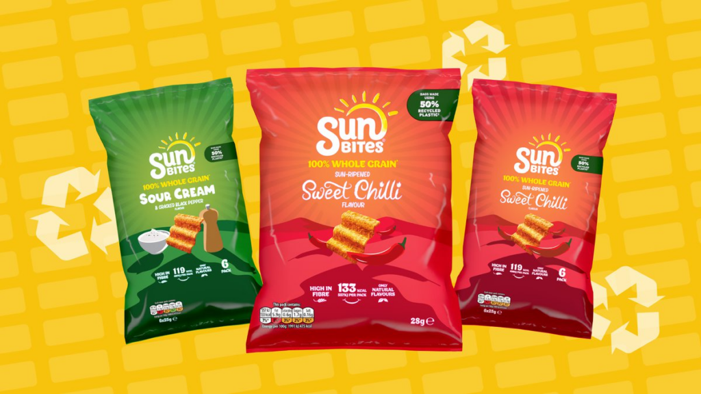 Walkers introduces new sustainable packaging for Sunbites, made with 50% recycled plastic and now classified as non-HFSS Food and Beverage Business Walkers introduces new sustainable packaging for Sunbites, made with 50% recycled plastic and now classified as non-HFSS circular economy, food and drink packaging, food and drink sustainable packaging, Food packaging, Recycled materials, sustainable packaging Food and Beverage Business