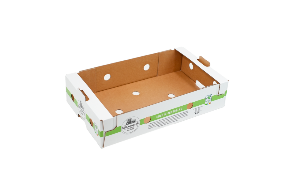 Smurfit Kappa Introduces Sustainable Waterproof Coating for McCormack Family Farms’ Cardboard Produce Trays food and drink packaging, food and drink sustainable packaging, Food packaging, Recyclability Food and Beverage Business