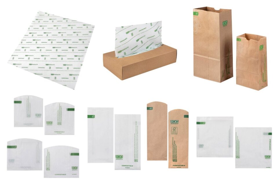 Eco-Products Launches Compostable Paper Bags and Sandwich Wraps for Foodservice Industry Bio-based, Compostable Packaging, food and drink packaging, food and drink sustainable packaging, Food packaging Food and Beverage Business