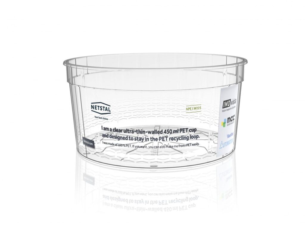Netstal Showcases Recyclable PET Thin-Wall Packaging at NPE beverage packaging, events, food and drink packaging, food and drink sustainable packaging, plastic Food and Beverage Business