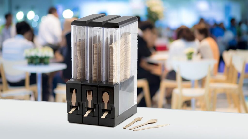 Celebration Packaging Unveils Innovative Zero-Touch Disposable Wooden Cutlery Dispensers for Hygienic and Sustainable Solutions Bio-based, circular economy, food and drink packaging, food and drink sustainable packaging, Food packaging Food and Beverage Business