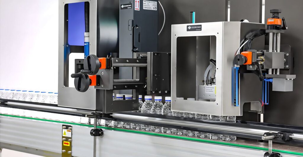 Domino Introduces Bottle Closure Printing Station for Label-Free Water Bottles beverage packaging, food and drink packaging, food and drink sustainable packaging, labels, Machinery, Printing, Recyclability Food and Beverage Business domino deadpool