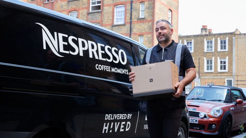 HIVED Teams Up with Nespresso for Electric Delivery Services electric deliveries, hived, Logistics, Nespresso, Partnerships, Sustainability Food and Beverage Business