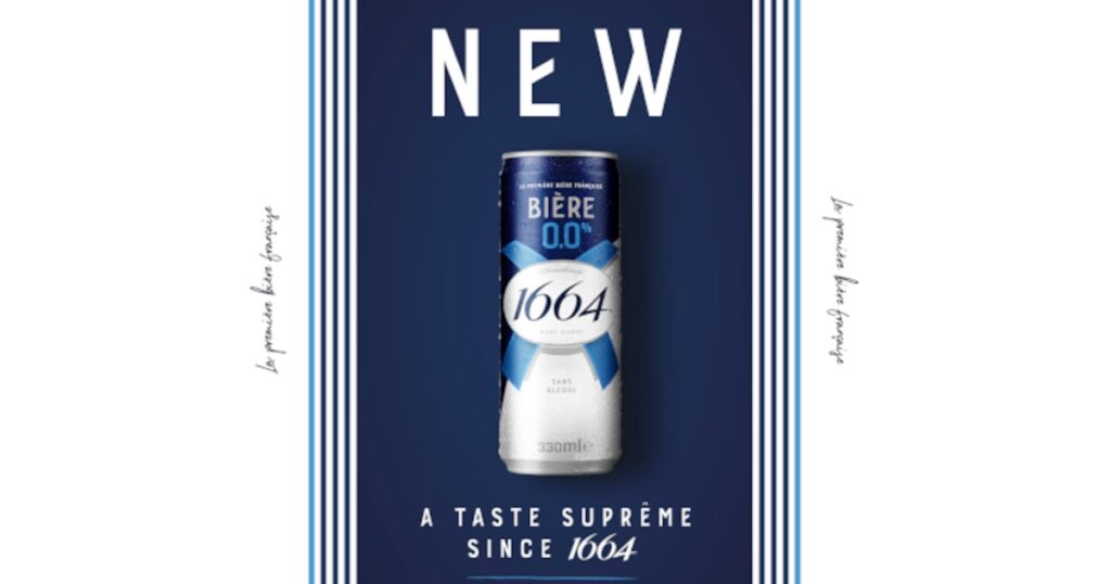 1664 Introduces 0.0% Beer This April 0.0, alcohol, April, beer, beer - alcohol, beer bottle, bottle, color image, container, drink, Empty, green color, Here are the tags derived from the title "1664 0.0% beer launches in April": 1664, holiday, horizontal, image, in a row, isolated, isolated on white, launches, liquid, no people, photography, single object Food and Beverage Business