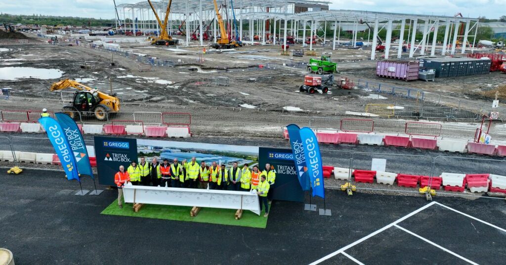 Construction Begins on Greggs' National Distribution Centre Bun, construction, crusty, development, Grain, Here’s a list of comma-separated tags for the title "Work on Greggs national distribution centre underway": Greggs, infrastructure, italian bun, italian roll, italian sandwich roll, italian sub roll, Logistics, national distribution centre, nutrition, Pastry, sandwich bread, sandwich loaf, sandwich roll, supply chain, UK Food and Beverage Business