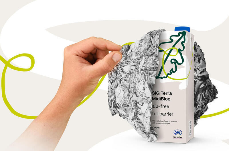 SIG Unveils World's First Aluminum Layer-Free Full Barrier, Cutting Carbon Footprint by Up to 61% SIG alu layer-free full barrier carbon footprint sustainability innovation packaging technology environmental impact reduction eco-friendly Food and Beverage Business