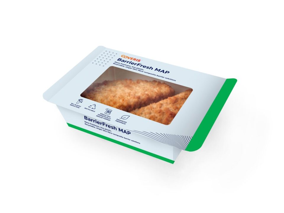 Coveris Introduces Innovative Board-Based Solution to Cut Plastic Tray Use by 90% food and drink packaging, food and drink sustainable packaging, Food packaging, Recyclability, Resource Efficiency Food and Beverage Business