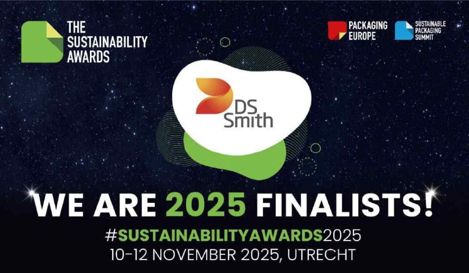 DS Smith Lift Up Packaging Innovation Selected as Finalist in Climate Category for 2025 Sustainability Awards beverage packaging, food and drink packaging, food and drink sustainable packaging, Machinery, paper Food and Beverage Business