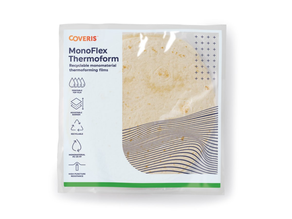 Coveris Unveils Sustainable Monomaterial Tortilla Wrap Packaging Flexible packaging, food and drink packaging, food and drink sustainable packaging, Food packaging, Recyclability Food and Beverage Business