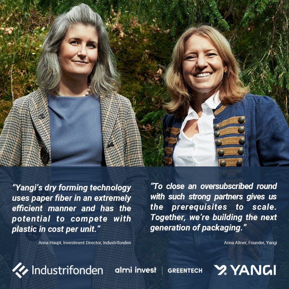 Yangi Secures Major Funding to Scale Up Fiber Packaging Production beverage packaging, food and drink packaging, food and drink sustainable packaging, Food packaging, Plastic free Food and Beverage Business