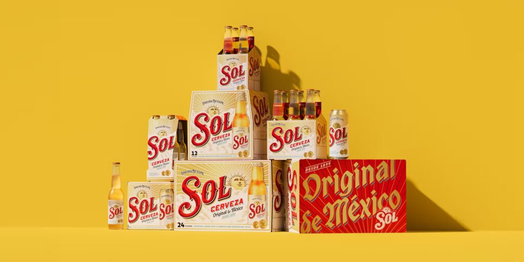 LOVE revamps Sol beer packaging design, Love, new pack, packaging, Redesign, Sol beer Food and Beverage Business