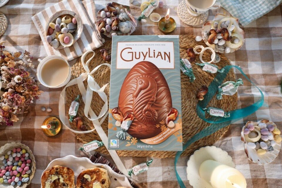 Guylian Launches Seaside-Inspired Easter Egg Experience food and drink packaging, food and drink sustainable packaging, Food packaging, paper, Recyclability Food and Beverage Business