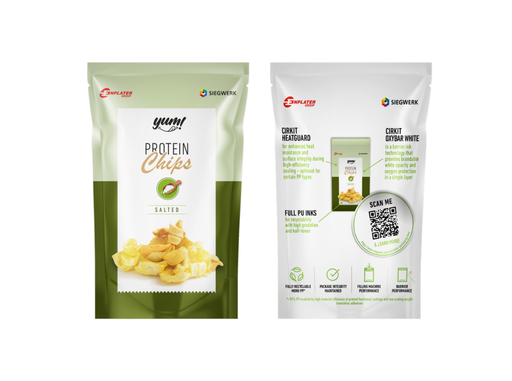 Siegwerk and Enplater Unveil Fully Recyclable Mono-PP Pouch Featuring Integrated Barrier and Sealing Capabilities Flexible packaging, food and drink packaging, food and drink sustainable packaging, Food packaging, Printing Food and Beverage Business