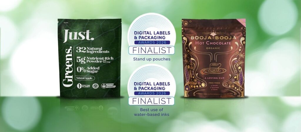 Eco Flexibles Receives Two Nominations at the 2026 Digital Labels & Packaging Awards Food and Beverage Business Eco Flexibles Receives Two Nominations at the 2026 Digital Labels & Packaging Awards Flexible packaging, food and drink packaging, food and drink sustainable packaging, Food packaging, labels, Printing Food and Beverage Business