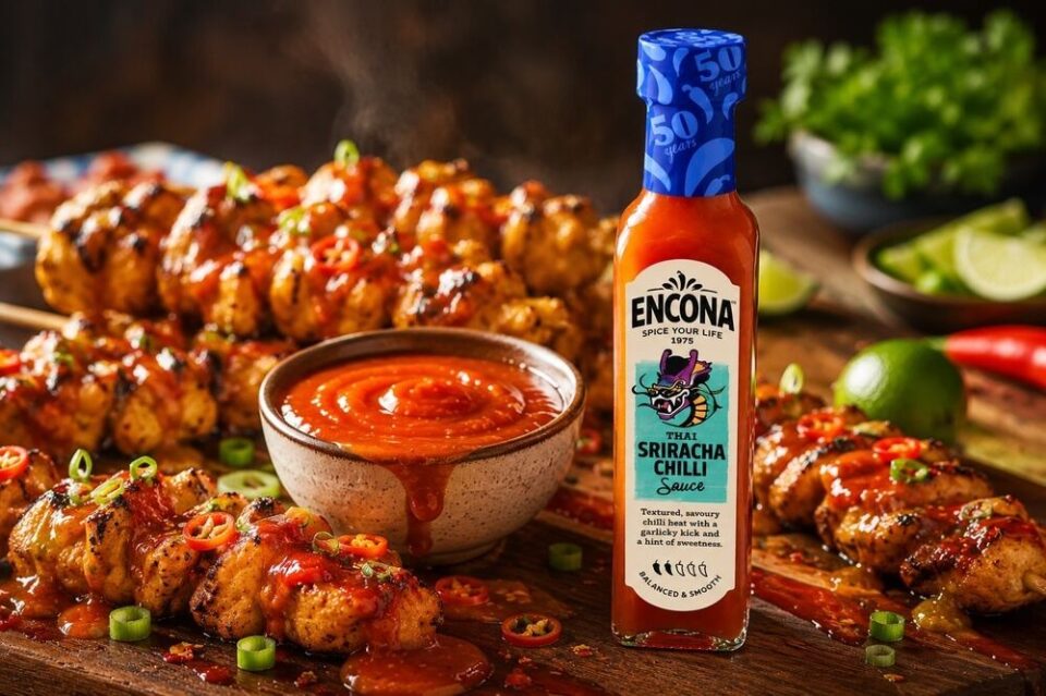 Encona Enhances Sauce Line with Thai Sriracha condiments, flavor, food, Here’s a list of comma-separated tags from the title: Encona, hot sauce, range, sauce, Spices, Sriracha, Thai Food and Beverage Business