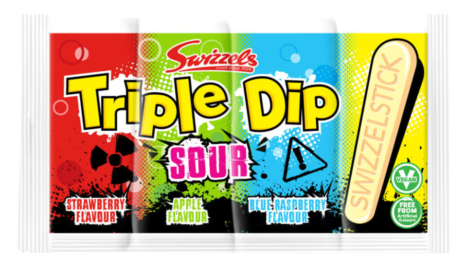 Swizzels Marks 50 Years of Double Dip with New Triple Dip Sour Treat 50 years, Candy, celebration, confectionery, Double Dip, Here are some tags based on the title you provided: Swizzels, nostalgia, Sweets, Triple Dip Sour Food and Beverage Business