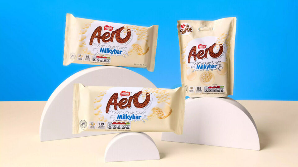 Aero x Milkybar: Nestlé's Newest Collaborative Venture Aero, Candy, chocolate, Collaboration, cross-brand, marketing, Milkybar, Nestlé, Product Launch Food and Beverage Business