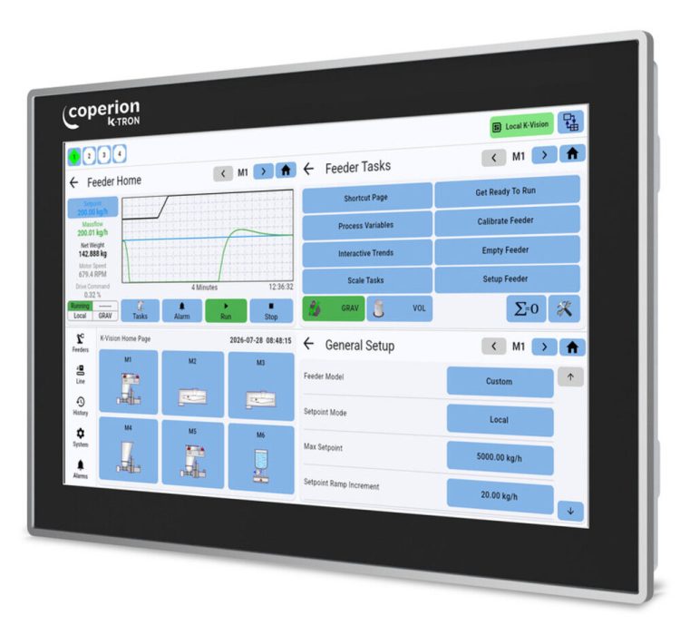 Coperion K-Tron K-Vision-III Enables Faster Processing with Smart Recipes and Feeder Control Coperion, faster processing, feeder control, industrial automation, K-Tron, K-Vision-III, process control, smart recipes Food and Beverage Business