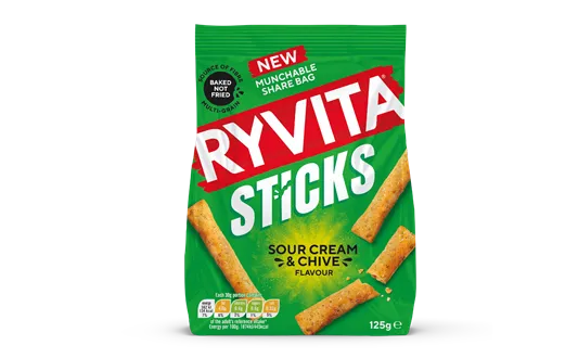 Ryvita Launches Ryvita Sticks in New Packaging Designs food branding, new pack, new packaging, packaging design, Product Launch, rebranding, Ryvita, Ryvita Sticks, snack products Food and Beverage Business