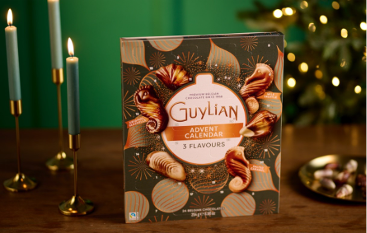 Guylian’s sell-out Advent Calendar returns with 24 days of Fairtrade Belgian chocolate indulgence food and drink packaging, food and drink sustainable packaging, Food packaging, Recyclability Food and Beverage Business